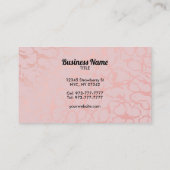 Individuell anpassbare Frauenlogo rosa Visitenkart Visitenkarte (Rückseite)