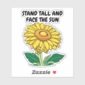 Individuell anpassbare fröhliche, hellgelbe Sonnen Aufkleber (Blatt)