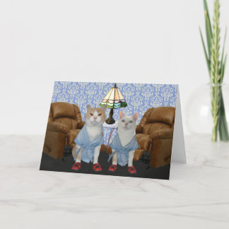 Individuell anpassbare Funny Cats Jubiläum Karte