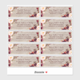 Individuell anpassbare Gästennamen-Adresslisten Aufkleber