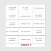 Individuell anpassbare Gästetiketten Aufkleber (Blatt)