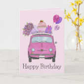 Individuell anpassbare Geburtstagskarte Retro 500 Karte (Gelbe Blume)