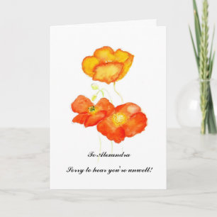 Individuell anpassbare Get Well Card - Island Pfla Karte