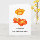 Individuell anpassbare Get Well Card - Island Pfla Karte (Gelbe Blume)