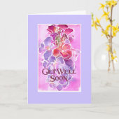 Individuell anpassbare Get Well Card - Wallflocken Karte (Gelbe Blume)