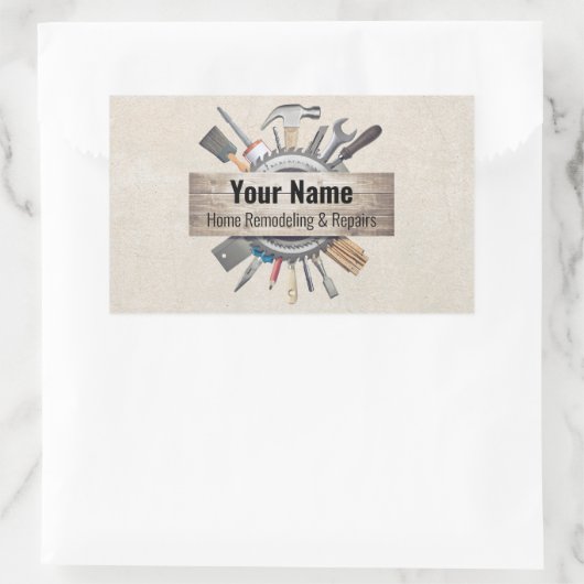 Individuell anpassbare Handyhandwerkzeuge struktur Rechteckiger Aufkleber (Tasche)