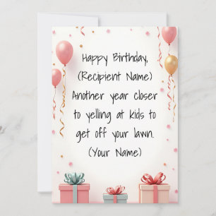 individuell anpassbare Happy Birthday Card - Perso Feiertagskarte
