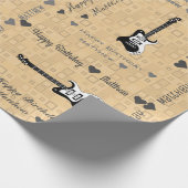 Individuell anpassbare Happy Birthday Light Patter Geschenkpapier (Ecke)