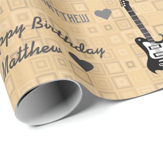 Individuell anpassbare Happy Birthday Light Patter Geschenkpapier (Rolleneckpunkt)