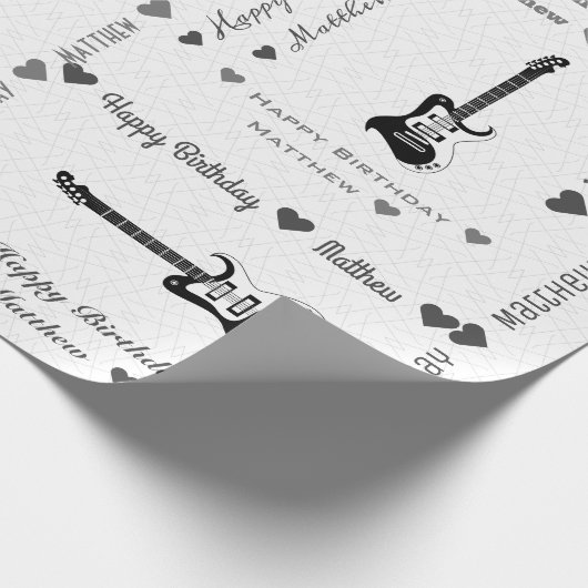 Individuell anpassbare Happy Birthday Light Patter Geschenkpapier (Ecke)