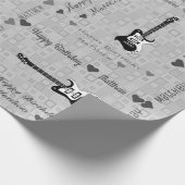 Individuell anpassbare Happy Birthday Light Patter Geschenkpapier (Ecke)