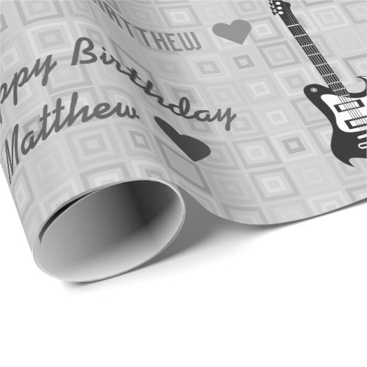 Individuell anpassbare Happy Birthday Light Patter Geschenkpapier (Rolleneckpunkt)