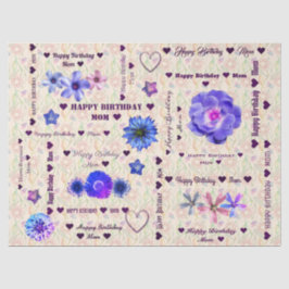 Individuell anpassbare Happy Birthday Mama Light C Seidenpapier