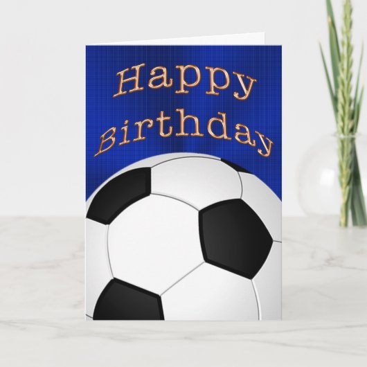 Individuell anpassbare Happy Birthday Soccer Cards Karte (Vorderseite)
