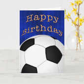 Individuell anpassbare Happy Birthday Soccer Cards Karte (Gelbe Blume)