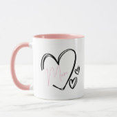 Individuell anpassbare Herz-Tasse Tasse (Links)