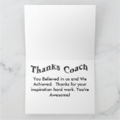 Individuell anpassbare Hockey Coach Card mit Ihrer Karte (Innenseite)