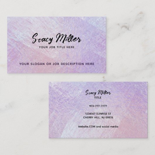 Individuell anpassbare, holografische Visitenkarte (Vorne/Hinten)