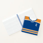 Individuell anpassbare Ice Hockey Jersey-Vorlage f Notizbuch (Innenseite)