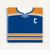 Individuell anpassbare Ice Hockey Jersey-Vorlage f Notizbuch (Vorderseite)
