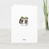 Individuell anpassbare Jägerkatzen/Kätzchen Jubilä Karte (Rückseite)