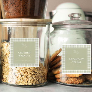 Individuell anpassbare Kariert Kitchen Pantry Food Aufkleber