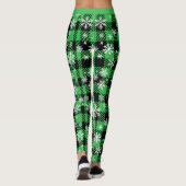 Individuell anpassbare Karierte "Happy Holidays" Leggings (Rückseite)