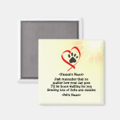 Individuell anpassbare Katzen Hund Haustier fröhli Magnet (Vorderseite/Rückseite)