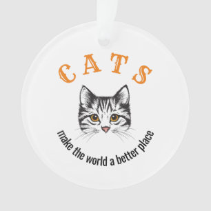 Individuell anpassbare Katzen machen die Welt zu e Ornament