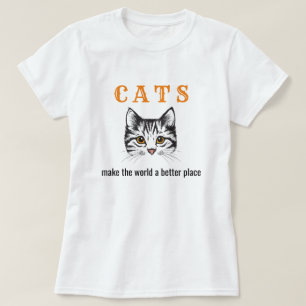 Individuell anpassbare Katzen machen die Welt zu e T-Shirt