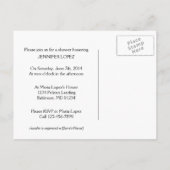 Individuell anpassbare Kinderdusche Postkarte - Wo (Rückseite)