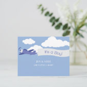 Individuell anpassbare Kinderdusche Postkarte - Wo (Stehend Vorderseite)
