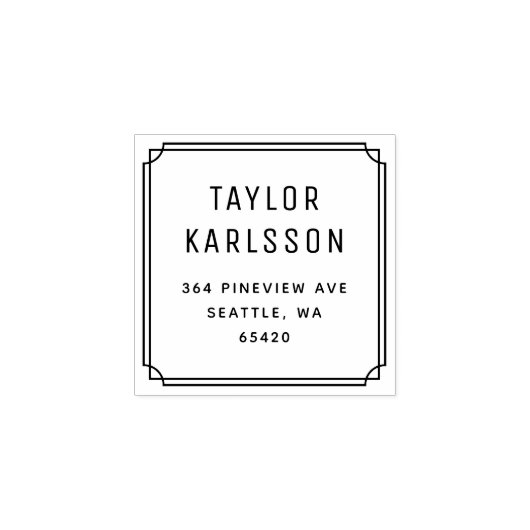 Individuell anpassbare klassische Rücksendeadresse Gummistempel (Prägung)