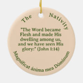 Individuell anpassbare Krippe Keramik Ornament (Hinten)