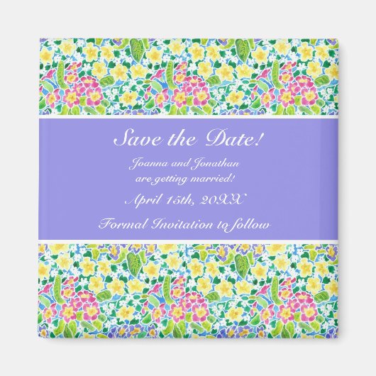 Individuell anpassbare Kühlschrankmagnet-Primrosen Magnet (Vorne)