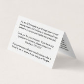 Individuell anpassbare Lash Extension Aftercare Visitenkarten (Rückseite)