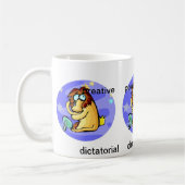 Individuell anpassbare Leo Lion-Cartoon-Eigenschaf Kaffeetasse (Links)