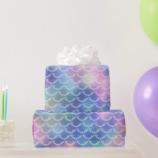 Individuell anpassbare, Lila Farbgebung Geschenkpapier (Partygeschenke)