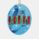 Individuell anpassbare Lung Recipient Weihnachten Keramik Ornament (Rechts)