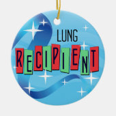 Individuell anpassbare Lung Recipient Weihnachten Keramik Ornament (Vorne)