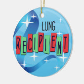 Individuell anpassbare Lung Recipient Weihnachten Keramik Ornament (Links)