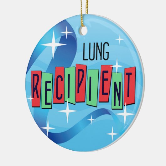 Individuell anpassbare Lung Recipient Weihnachten Keramik Ornament (Links)