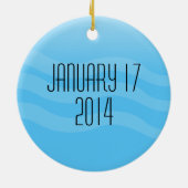 Individuell anpassbare Lung Recipient Weihnachten Keramik Ornament (Hinten)