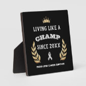 Individuell anpassbare Lungenkrebsüberlebenslachen Fotoplatte (Vorderseite)