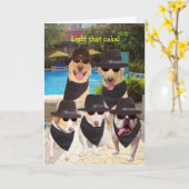 Individuell anpassbare lustige Blues Hunde/Labrado Karte (Gelbe Blume)