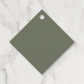 Individuell anpassbare, markierte Green Fevor-Tag Geschenkanhänger (Rückseite)