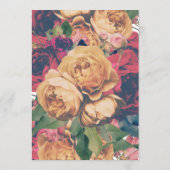 Individuell anpassbare moderne Boho-Rose Hochzeit Einladung (Rückseite)