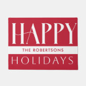 Individuell anpassbare moderne glückliche Ferien R Fußmatte (Vorderseite)