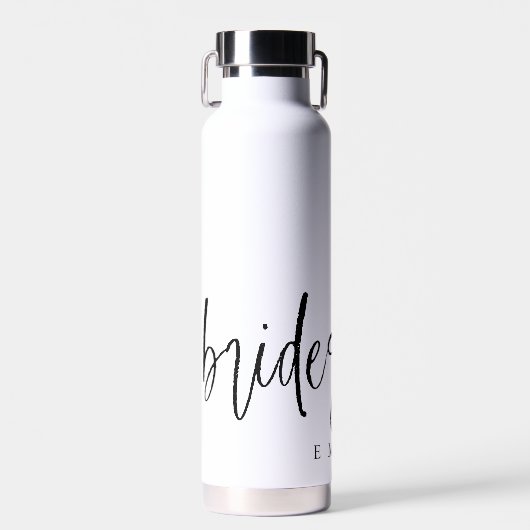Individuell anpassbare, moderne Script Bridesmaid- Trinkflasche (Vorne)