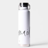 Individuell anpassbare, moderne Script Bridesmaid- Trinkflasche (Rückseite)